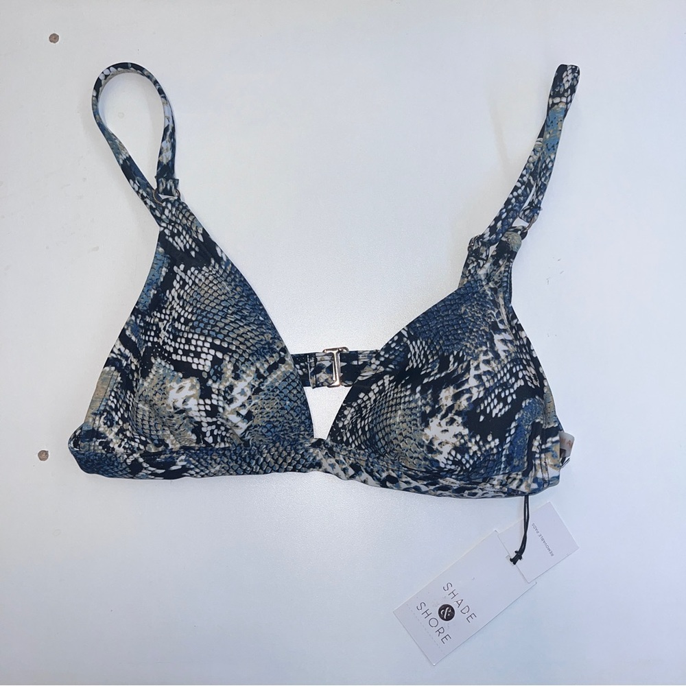 Snake print bikini top